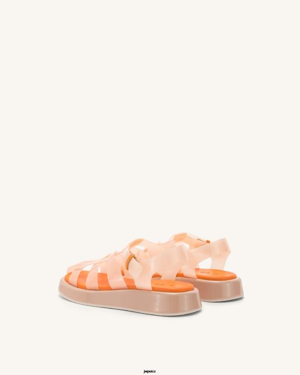 béžová a oranžová JW PEI sandál na platformě dudák ZNFH2328 sandál