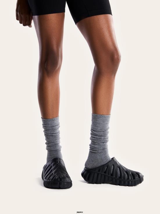 Černá JW PEI tara leaf platform clog ZNFH2311 sandál