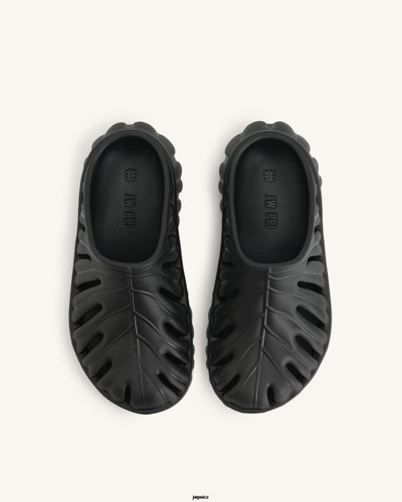 Černá JW PEI tara leaf platform clog ZNFH2311 sandál