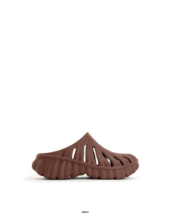 hnědý JW PEI tara leaf platform clog ZNFH2314 sandál