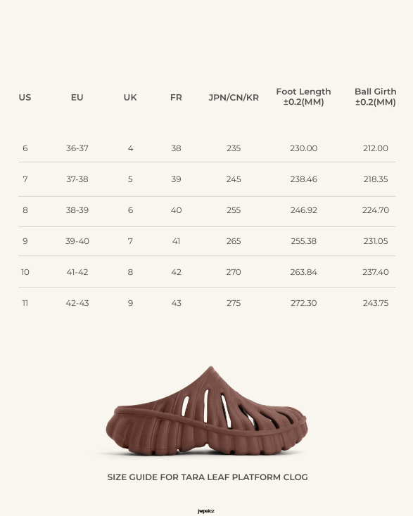 hnědý JW PEI tara leaf platform clog ZNFH2314 sandál