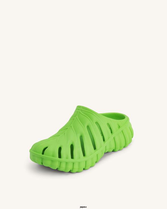 neonově zelená JW PEI tara leaf platform clog ZNFH2312 sandál