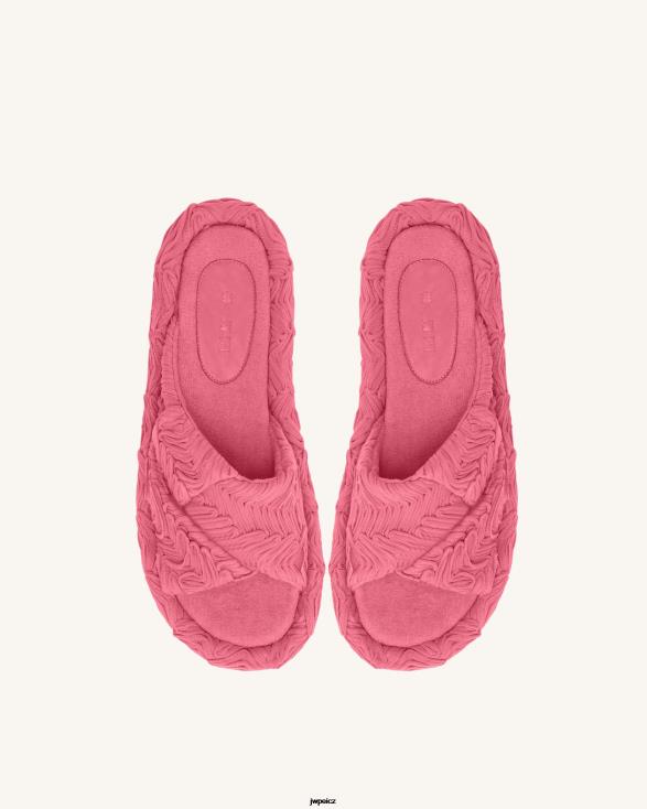 růže červená JW PEI lilah tkané sandály na platformě ZNFH2343 sandál