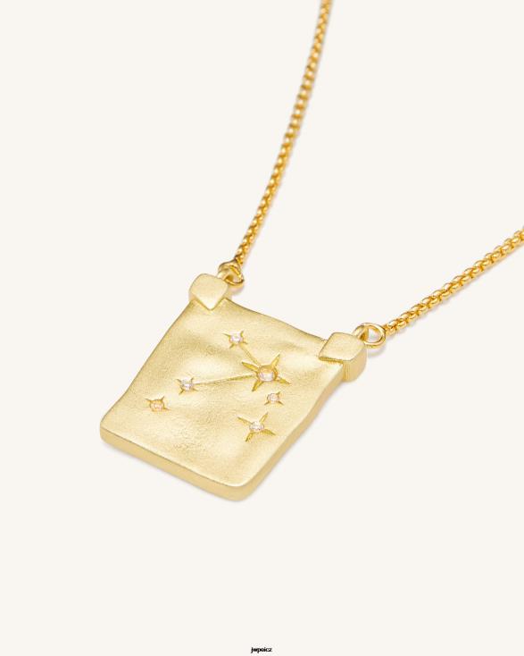 Pozlaceno 18karátovým zlatem JW PEI náhrdelník s přívěskem zvěrokruhu ZNFH2402 náhrdelník