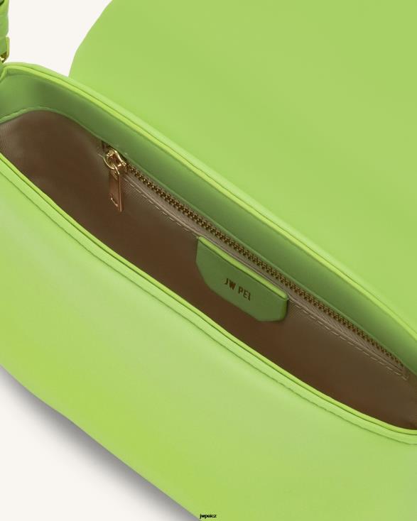 Limetkově zelená JW PEI crossbody kabelka s klopou debby ZNFH220 crossbody kabelka