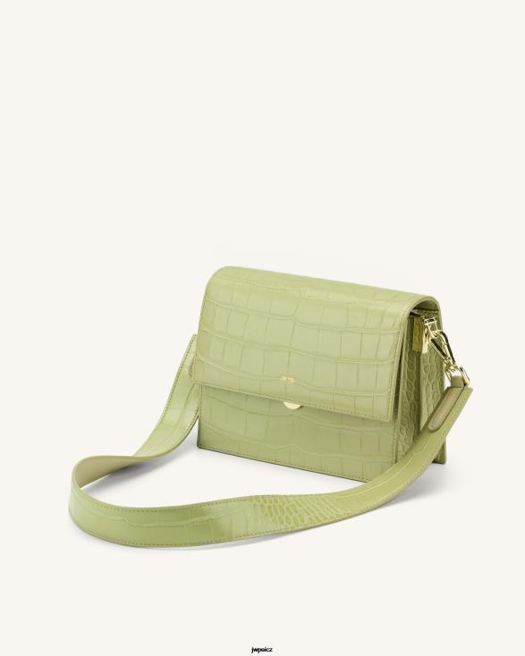 šalvěj zelený krokodýl JW PEI mini klopa crossbody ZNFH222 crossbody kabelka