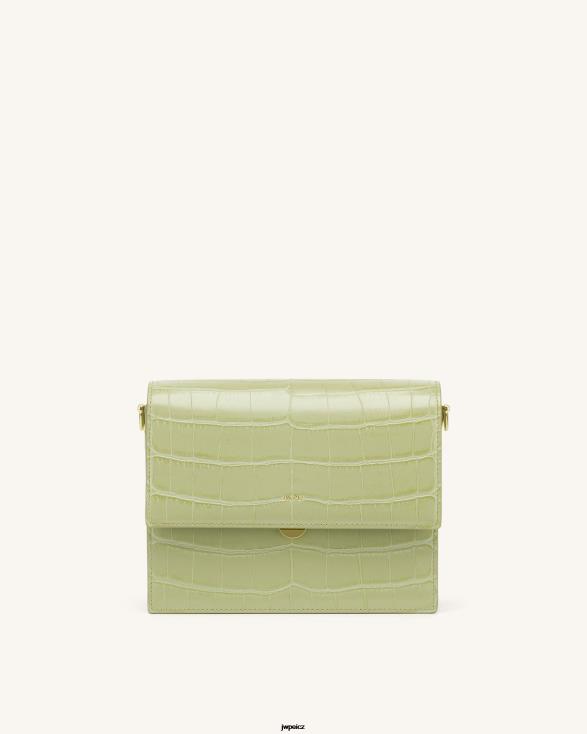 šalvěj zelený krokodýl JW PEI mini klopa crossbody ZNFH222 crossbody kabelka