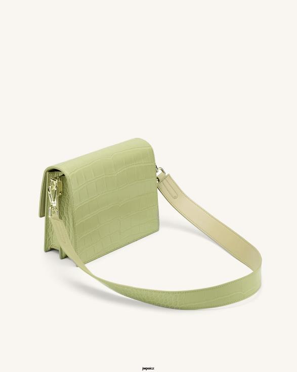 šalvěj zelený krokodýl JW PEI mini klopa crossbody ZNFH222 crossbody kabelka