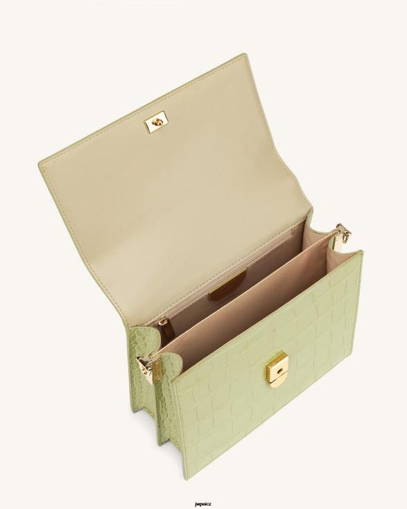 šalvěj zelený krokodýl JW PEI mini klopa crossbody ZNFH222 crossbody kabelka