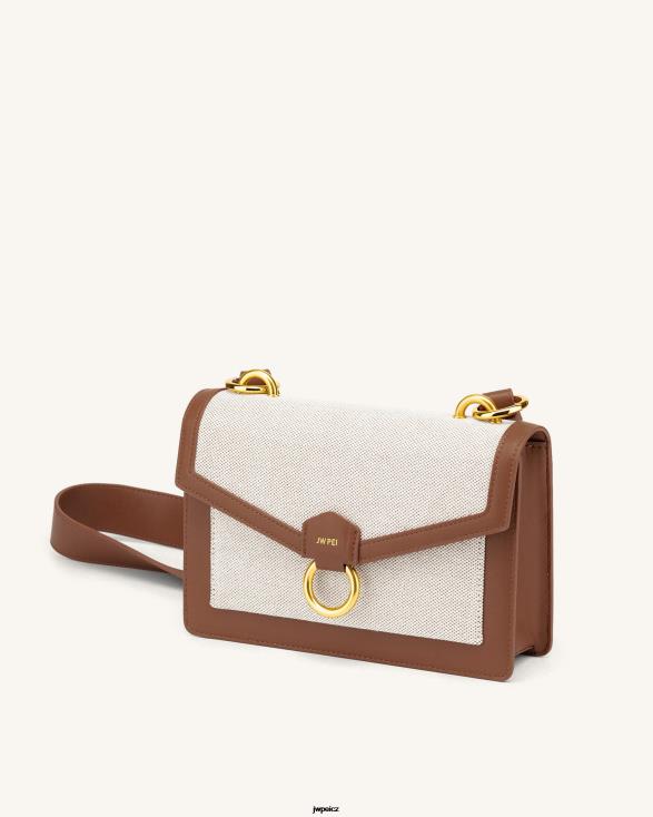 béžové plátno JW PEI obálka crossbody ZNFH214 crossbody kabelka