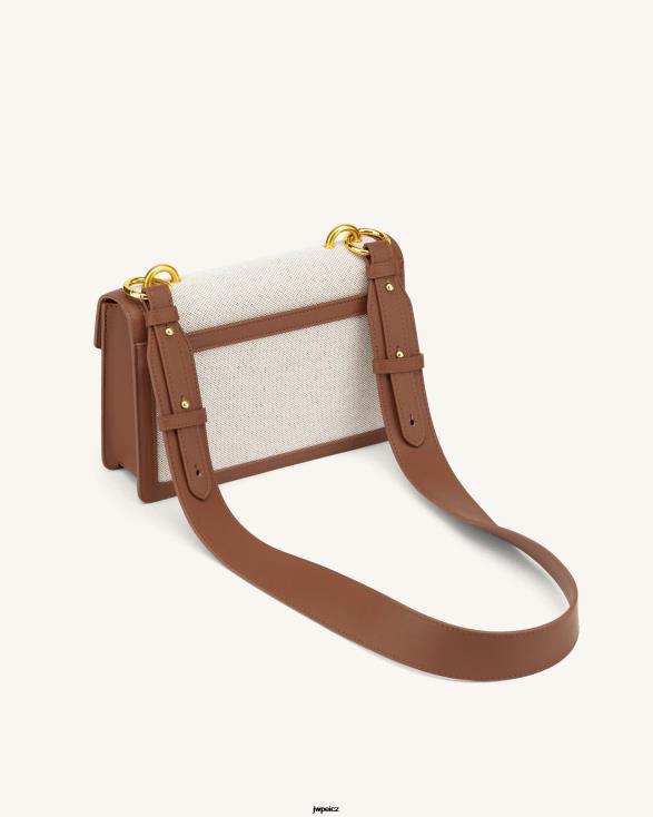 béžové plátno JW PEI obálka crossbody ZNFH214 crossbody kabelka