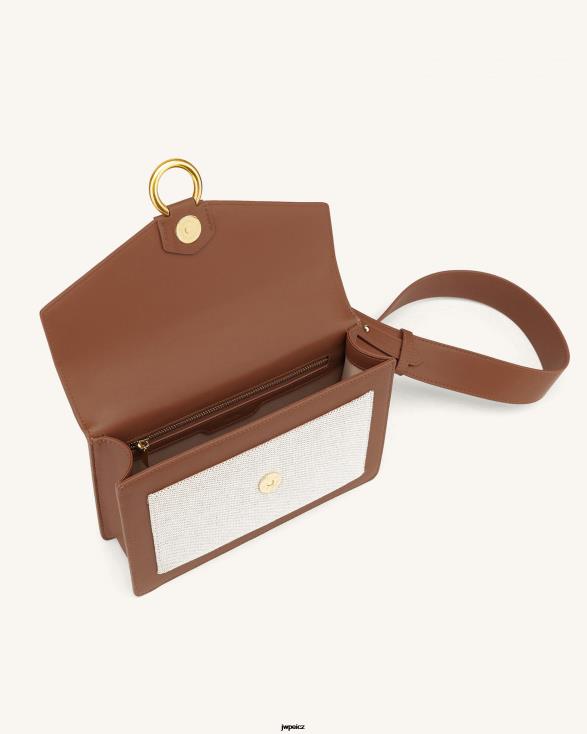 béžové plátno JW PEI obálka crossbody ZNFH214 crossbody kabelka