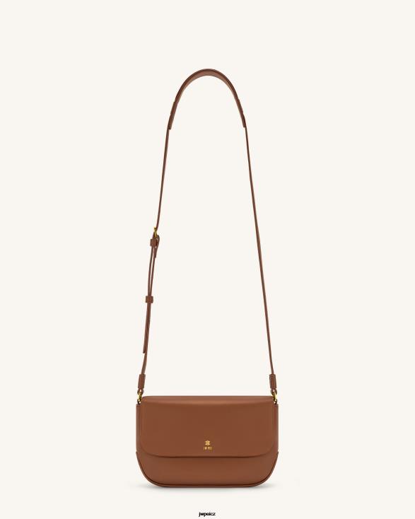 hnědý JW PEI crossbody kabelka s klopou debby ZNFH219 crossbody kabelka