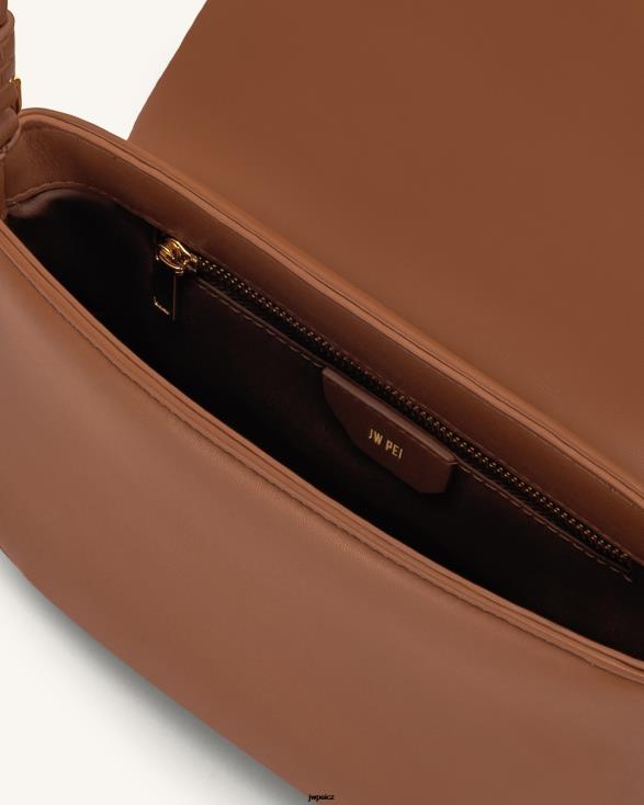 hnědý JW PEI crossbody kabelka s klopou debby ZNFH219 crossbody kabelka