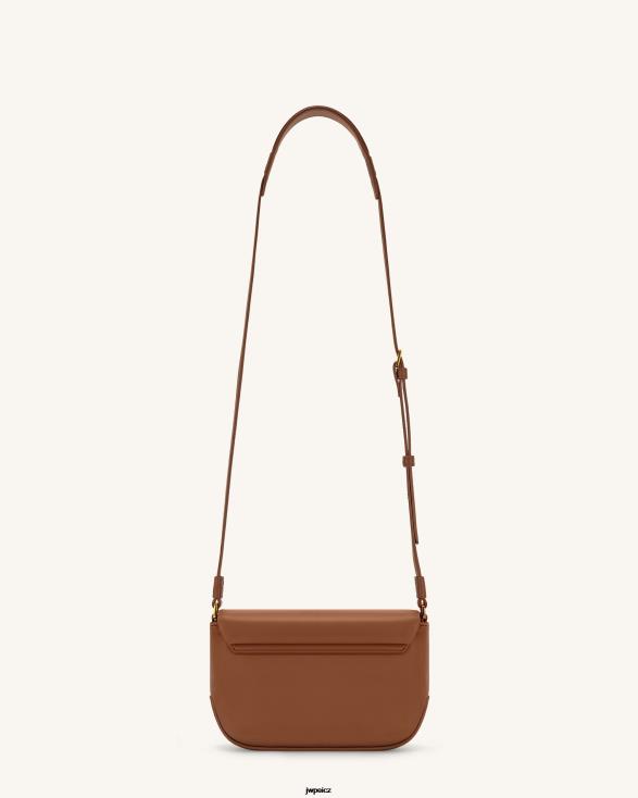 hnědý JW PEI crossbody kabelka s klopou debby ZNFH219 crossbody kabelka