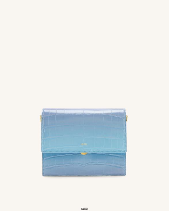 modrý a fialový přechod croc JW PEI mini klopa crossbody ZNFH242 crossbody kabelka