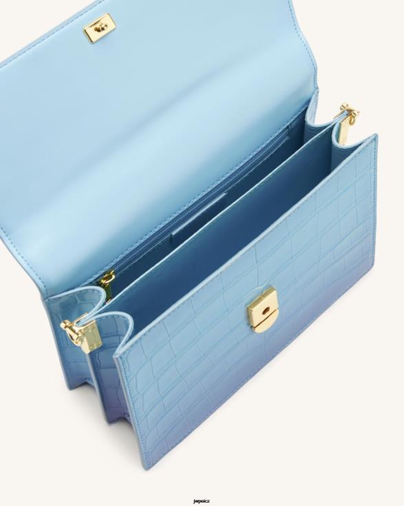 modrý a fialový přechod croc JW PEI mini klopa crossbody ZNFH242 crossbody kabelka