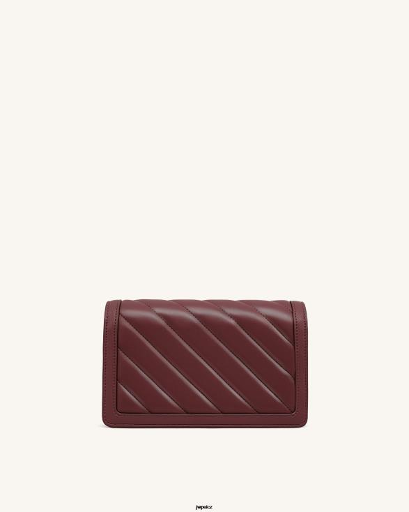oxblood červená JW PEI crossbody kabelka lottie chain ZNFH245 crossbody kabelka