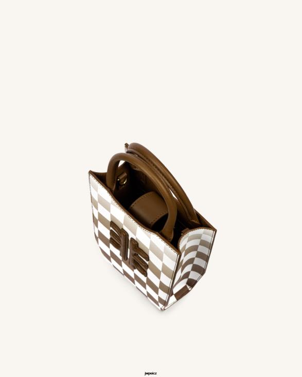 hnědý JW PEI šachovnicová telefonní taška s přechodem fei ZNFH2228 taška na telefon