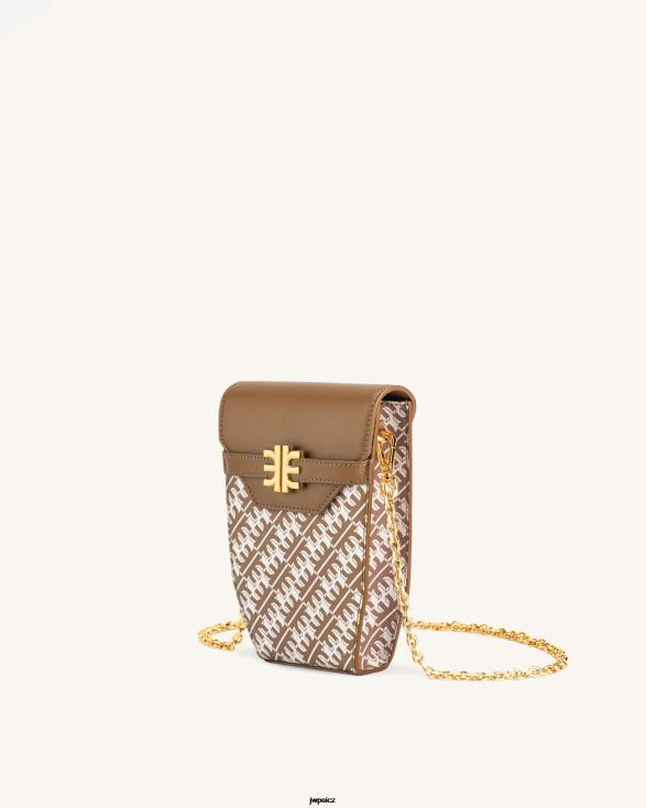 hnědý JW PEI Řetězové pouzdro na telefon fei ZNFH2210 taška na telefon