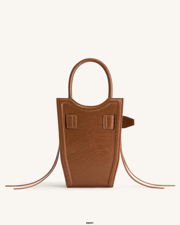 hnědý JW PEI fei drcené popruhy taška na telefon ZNFH2241 taška na telefon