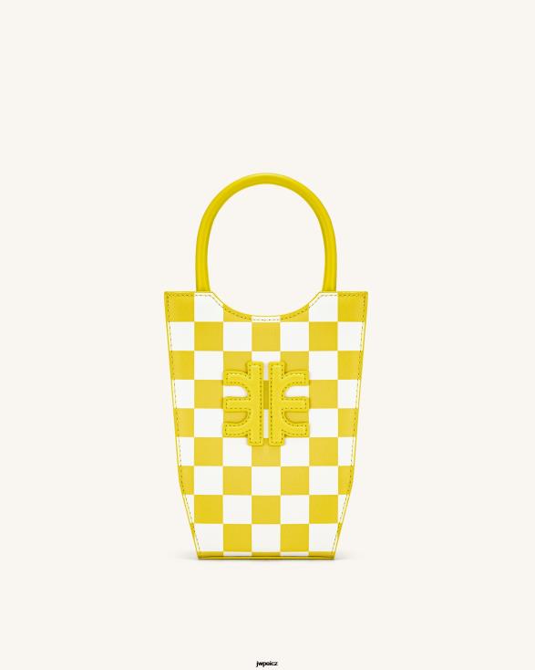 žlutá a bílá JW PEI šachovnicová taška na telefon fei ZNFH2225 taška na telefon