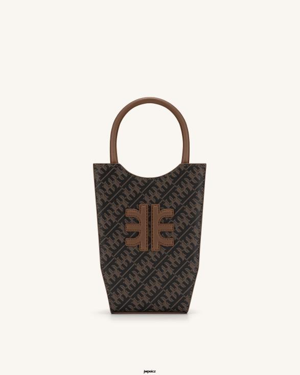 tmavě hnědá JW PEI taška na telefon fei ZNFH2221 taška na telefon