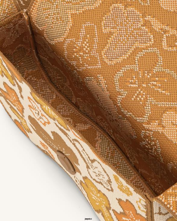 kolekce květin - hnědá & oranžová & béžová JW PEI Pletená taška přes rameno becci ZNFH2149 taška přes rameno