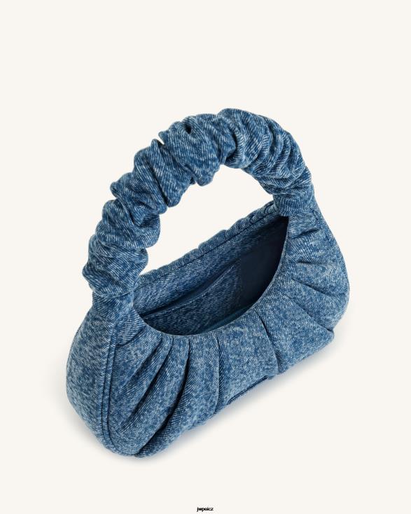 modrý JW PEI gabbi denim ruched tulák kabelka ZNFH2147 taška přes rameno