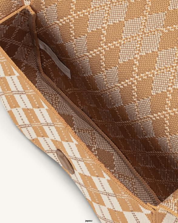 oranžová & slonová kost a hnědá JW PEI Pletená taška přes rameno becci ZNFH2153 taška přes rameno