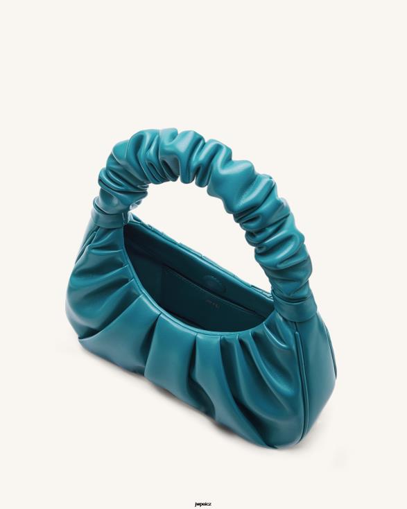 paví modrá JW PEI gabbi ruched tulák kabelka ZNFH282 taška přes rameno