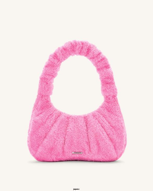 růžový JW PEI gabbi froté ruched tulák kabelka ZNFH2125 taška přes rameno