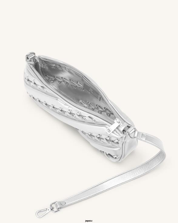 stříbrný JW PEI taška přes rameno eva s kovovými popruhy ZNFH2130 taška přes rameno