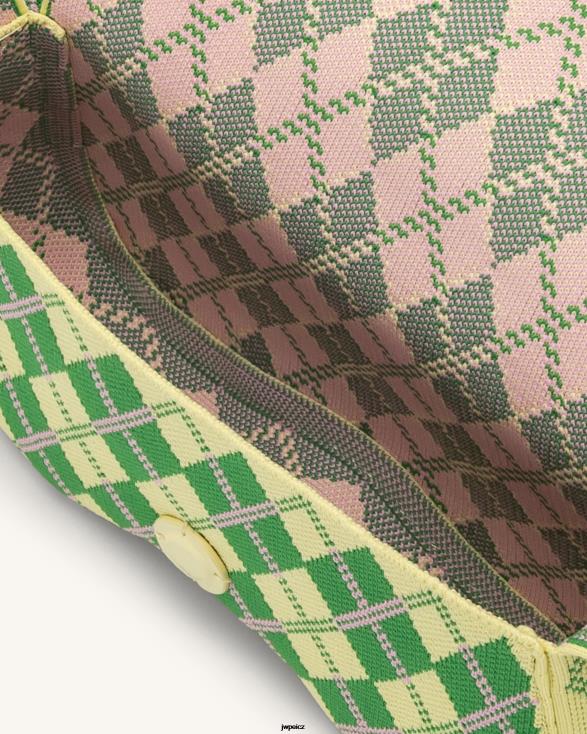 světle žlutá a zelená a růžová JW PEI Pletená taška přes rameno becci ZNFH2115 taška přes rameno