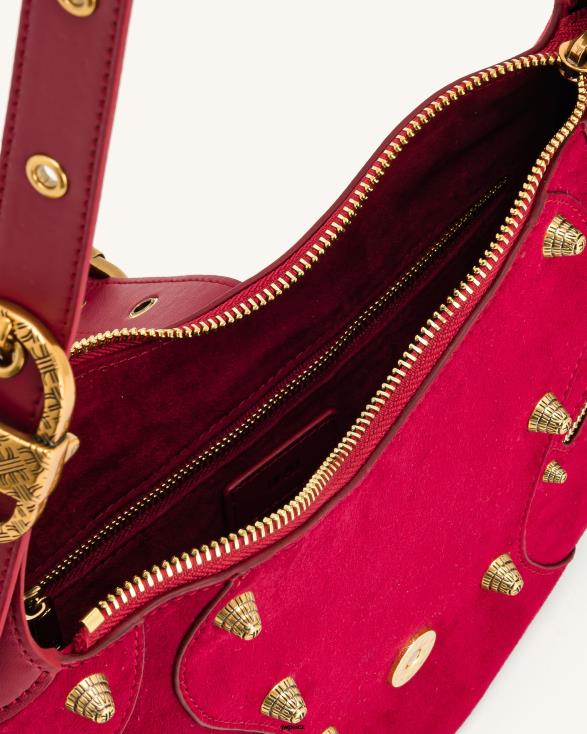 sytě purpurová JW PEI semišová taška přes rameno tessa ZNFH2171 taška přes rameno