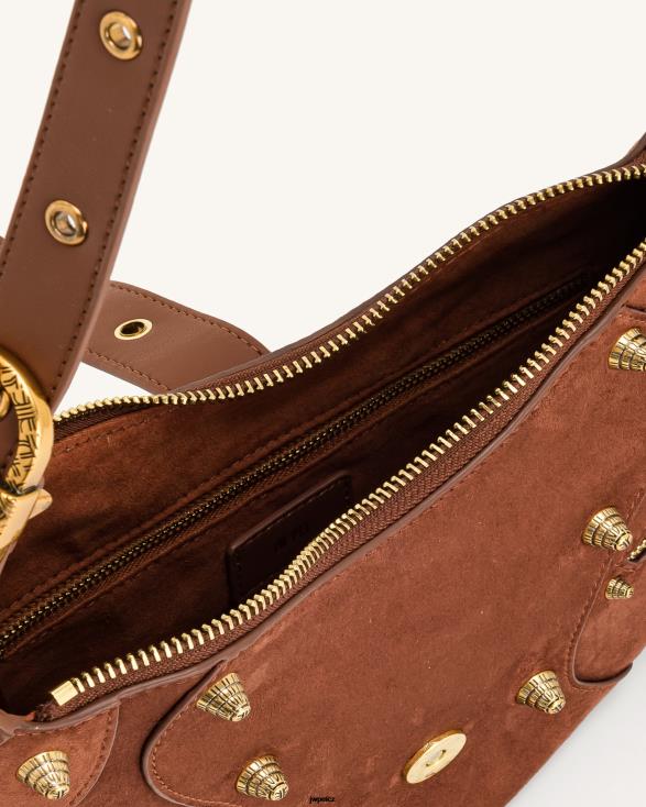 tmavě březově hnědá JW PEI semišová taška přes rameno tessa ZNFH2172 taška přes rameno