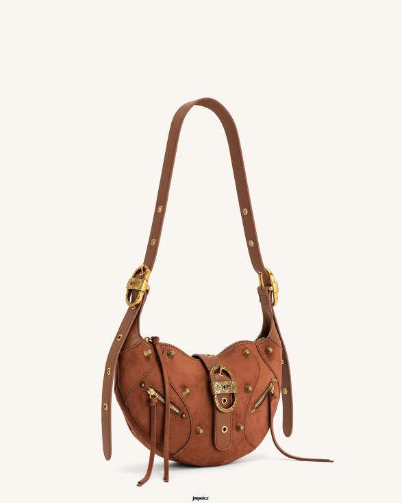 tmavě březově hnědá JW PEI semišová taška přes rameno tessa ZNFH2172 taška přes rameno