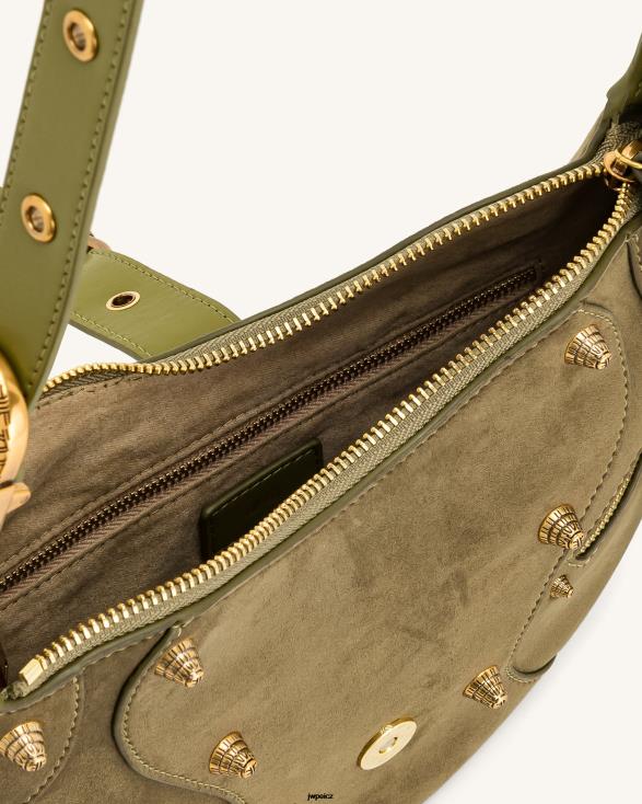 tmavé olivy JW PEI semišová taška přes rameno tessa ZNFH2170 taška přes rameno