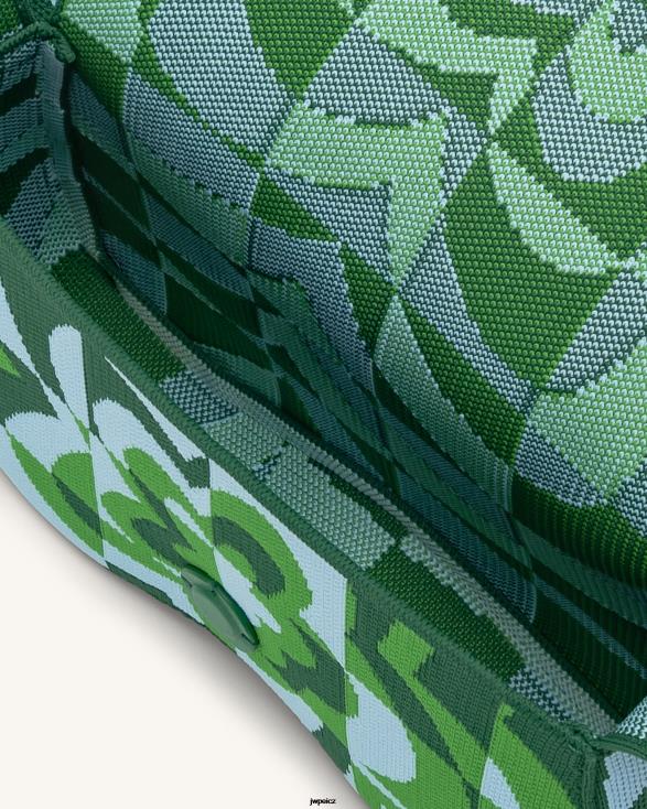 tmavě zelená & zelená & led JW PEI Pletená taška přes rameno becci ZNFH2114 taška přes rameno