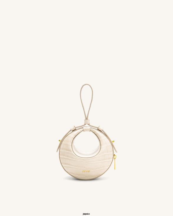 béžový krokodýl JW PEI rantan super mini taška ZNFH2179 taška na rukojeť