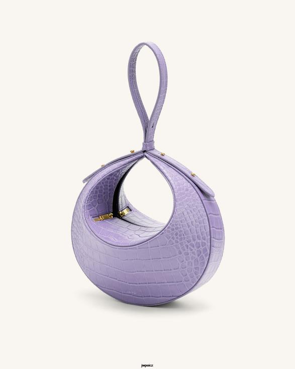 fialový krokodýl JW PEI rantanová taška ZNFH2176 taška na rukojeť